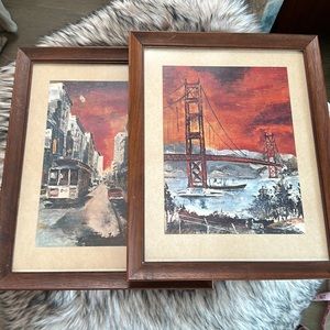 Vintage Pair of San Francisco Gems - Artist G. Soubeyran